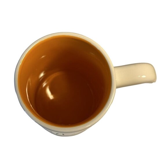 Rae Dunn Set-2 "CERVEZA" Ceramic White w/Yellow Inside Beer Steins 24oz Each - Picture 11 of 12